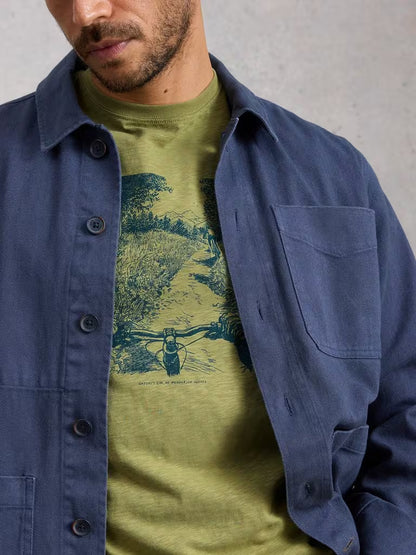 White Stuff Abersoch Nature Graphic Tee Green