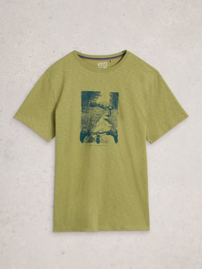 White Stuff Abersoch Nature Graphic Tee Green
