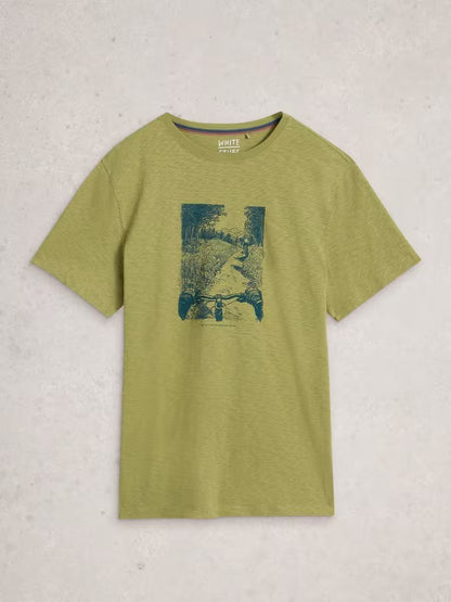 White Stuff Abersoch Nature Graphic Tee Green