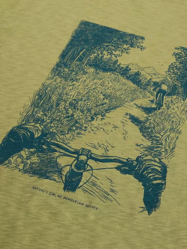 White Stuff Abersoch Nature Graphic Tee Green