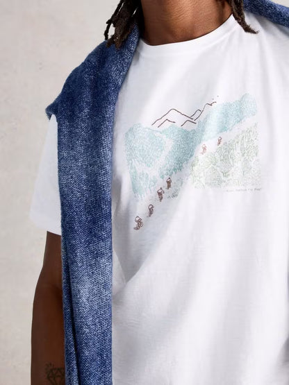 White Stuff Abersoch Pedal Graphic Tee White