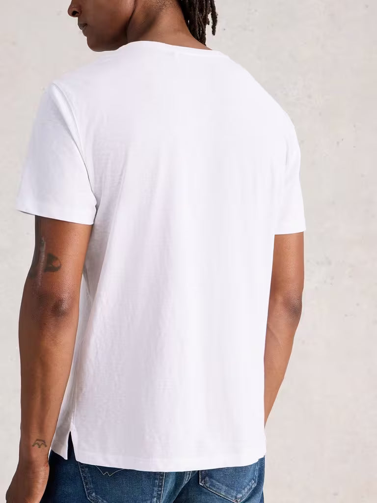 White Stuff Abersoch Pedal Graphic Tee White