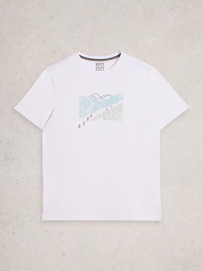 White Stuff Abersoch Pedal Graphic Tee White