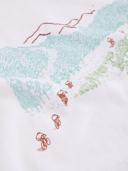 White Stuff Abersoch Pedal Graphic Tee White