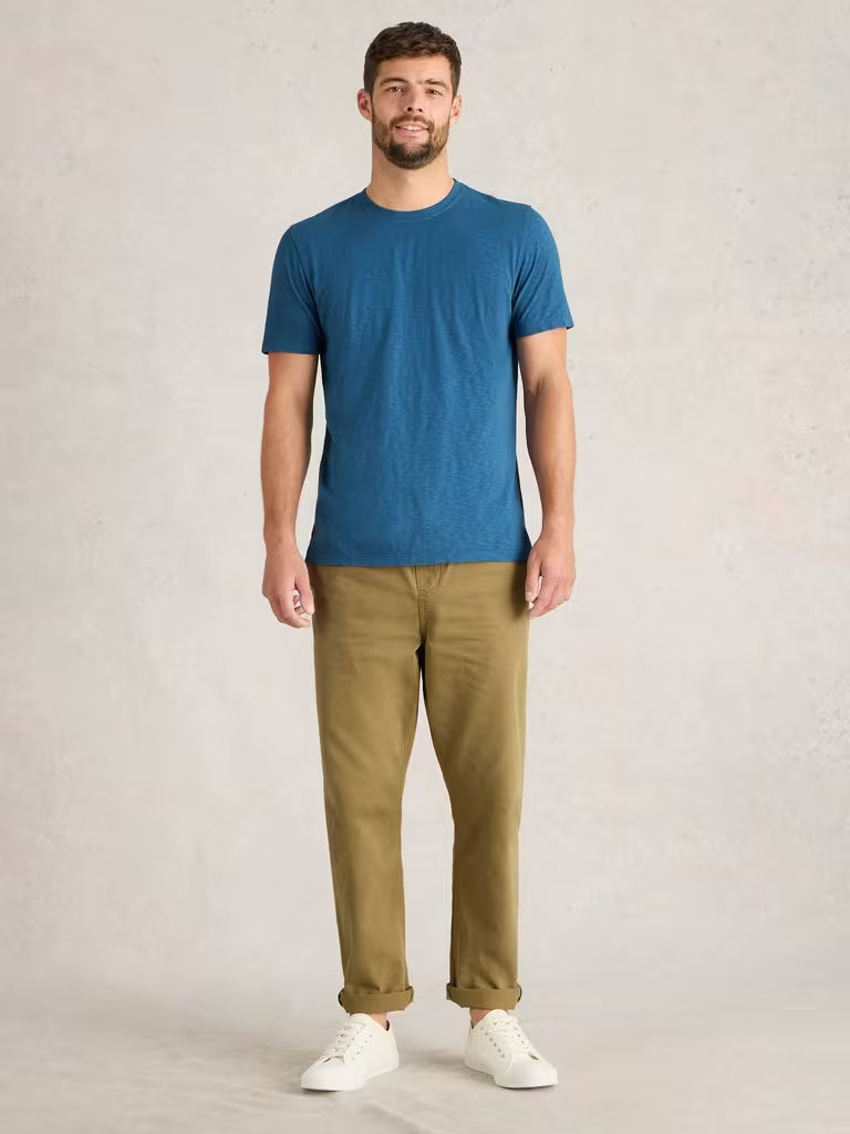 White Stuff Abersoch Short Sleeve Crew Neck Tee Indigo Blue
