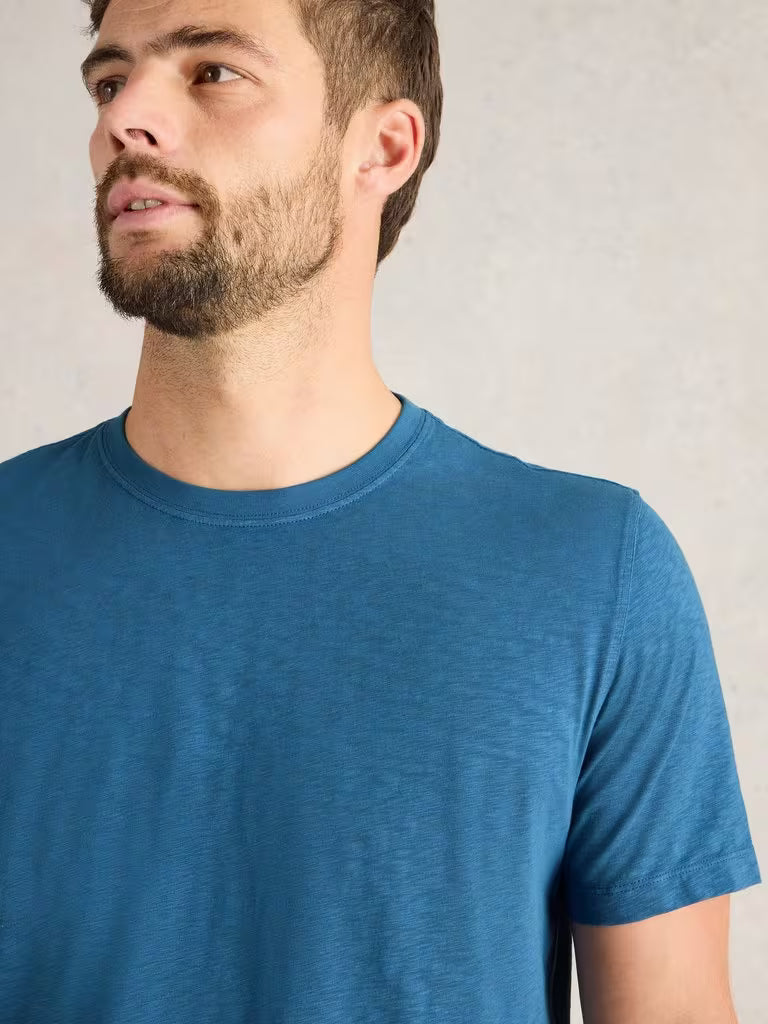 White Stuff Abersoch Short Sleeve Crew Neck Tee Indigo Blue