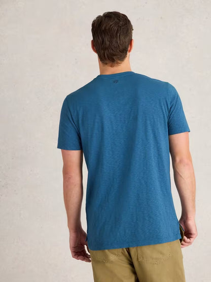 White Stuff Abersoch Short Sleeve Crew Neck Tee Indigo Blue