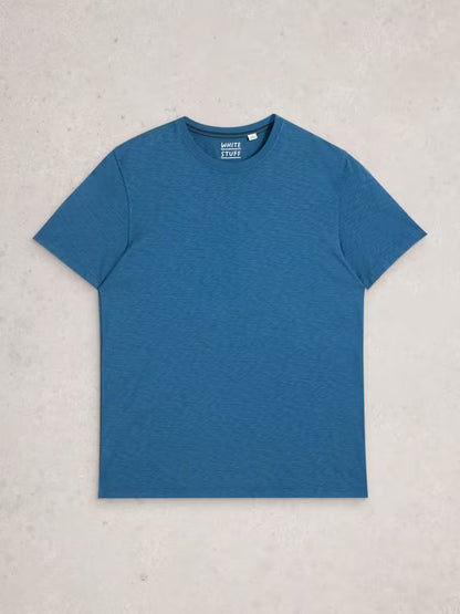 White Stuff Abersoch Short Sleeve Crew Neck Tee Indigo Blue