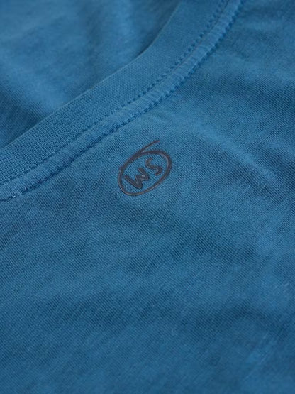 White Stuff Abersoch Short Sleeve Crew Neck Tee Indigo Blue