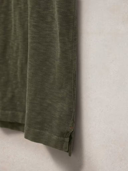 White Stuff Abersoch Short Sleeve Crew Neck Tee Khaki Green