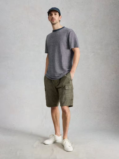 White Stuff Abersoch Stripe Linen Tee Navy