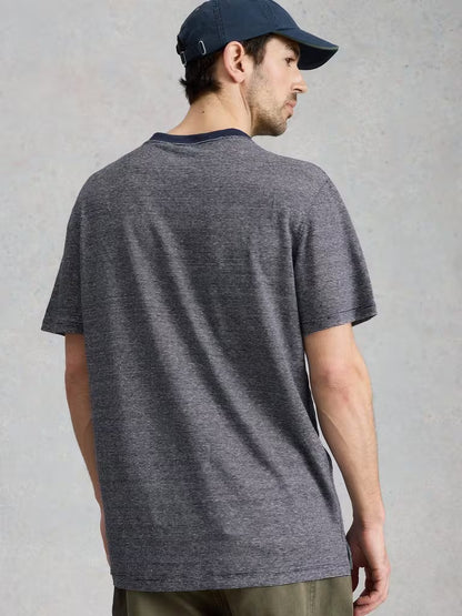 White Stuff Abersoch Stripe Linen Tee Navy