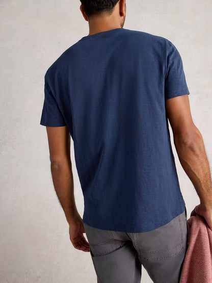 White Stuff Abersoch Tee Graphic In The Ocean Navy Print