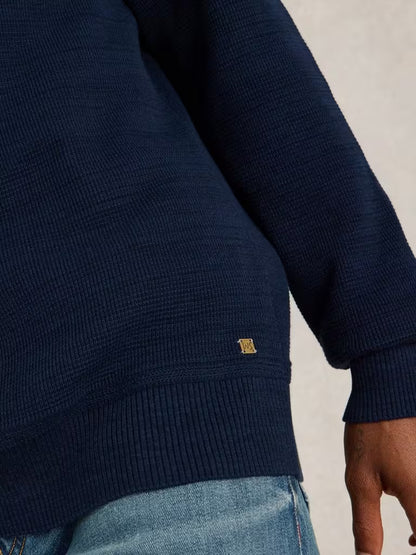 White Stuff Attadale Long Sleeve Crew Neck Jumper Dark Navy