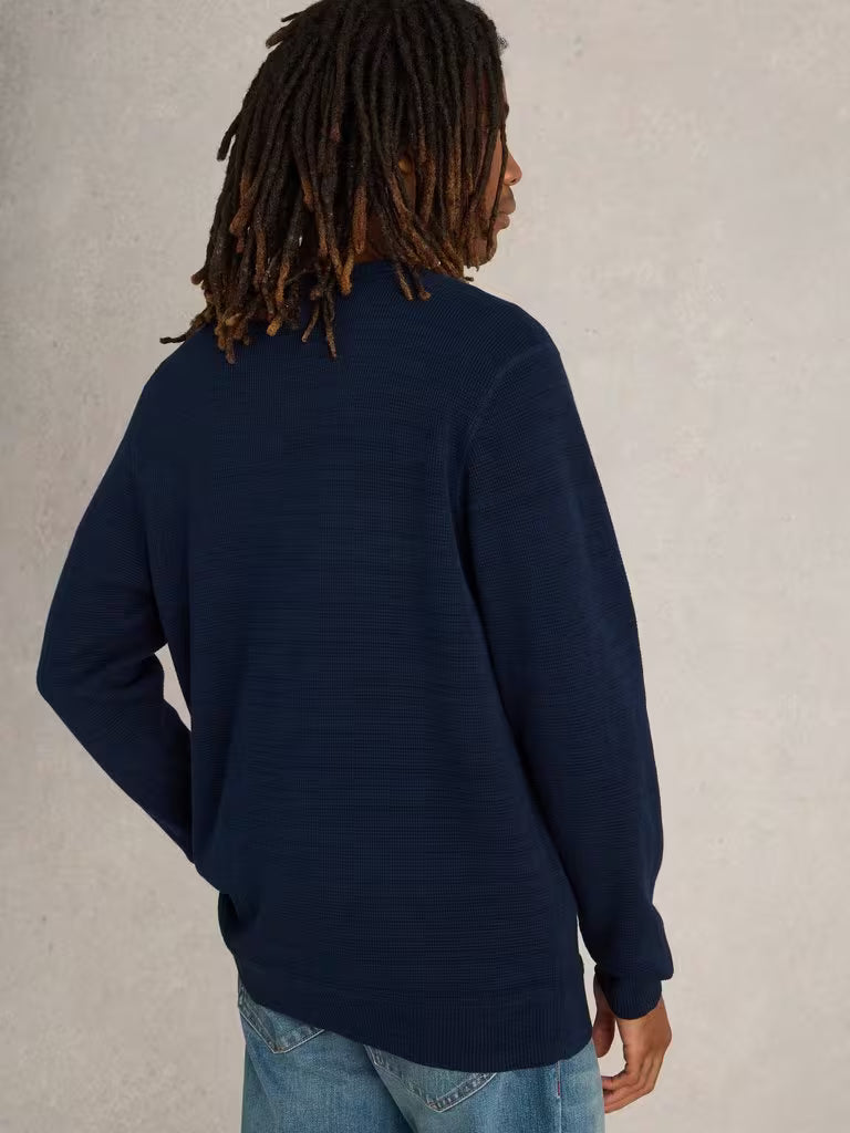 White Stuff Attadale Long Sleeve Crew Neck Jumper Dark Navy