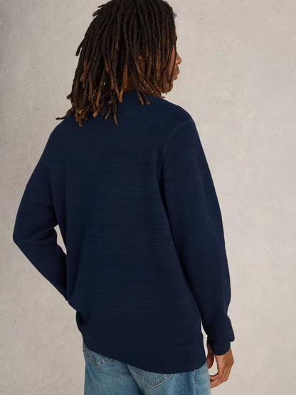 White Stuff Attadale Long Sleeve Crew Neck Jumper Dark Navy