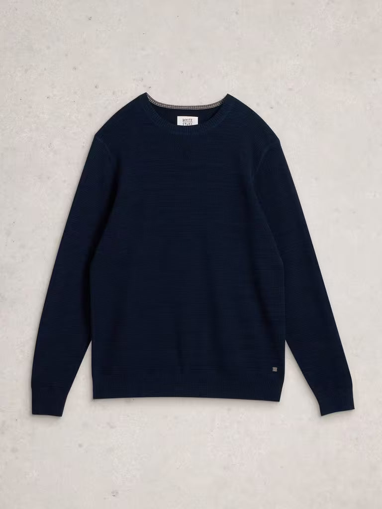 White Stuff Attadale Long Sleeve Crew Neck Jumper Dark Navy