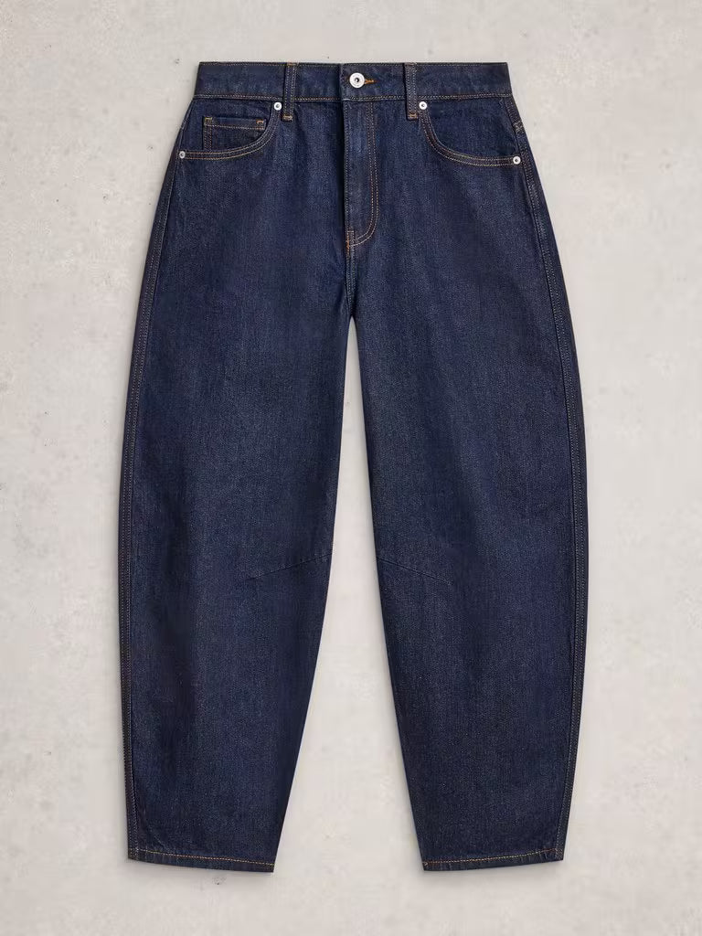 White Stuff Aubrey Barrel Leg Jean Dark Denim