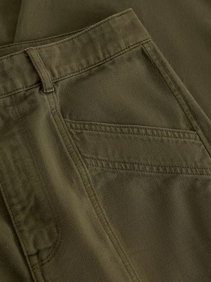 White Stuff Aubrey Barrel Trouser Khaki Green