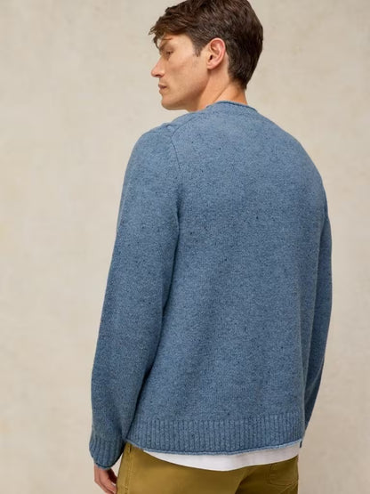 White Stuff Berkley Cable Crew Jumper Blue Multi