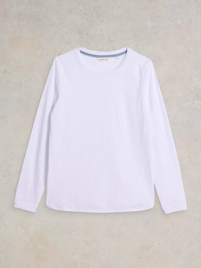 White Stuff Clara LS Tee Brilliant White