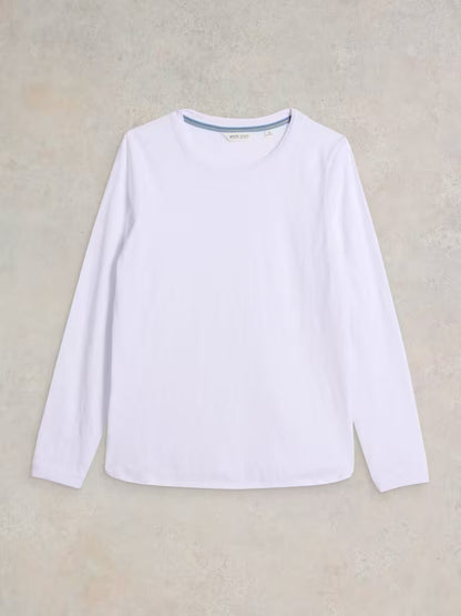 White Stuff Clara LS Tee Brilliant White