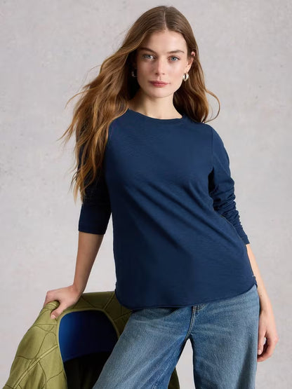 White Stuff Clara LS Tee Dark Navy