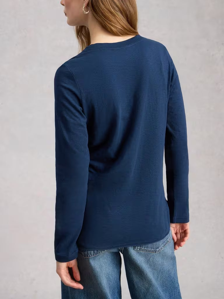 White Stuff Clara LS Tee Dark Navy