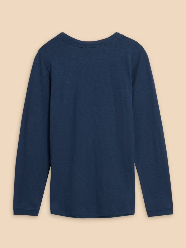 White Stuff Clara LS Tee Dark Navy
