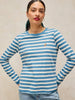White Stuff Clara Stripe Embroidered Tee Ivory Multi