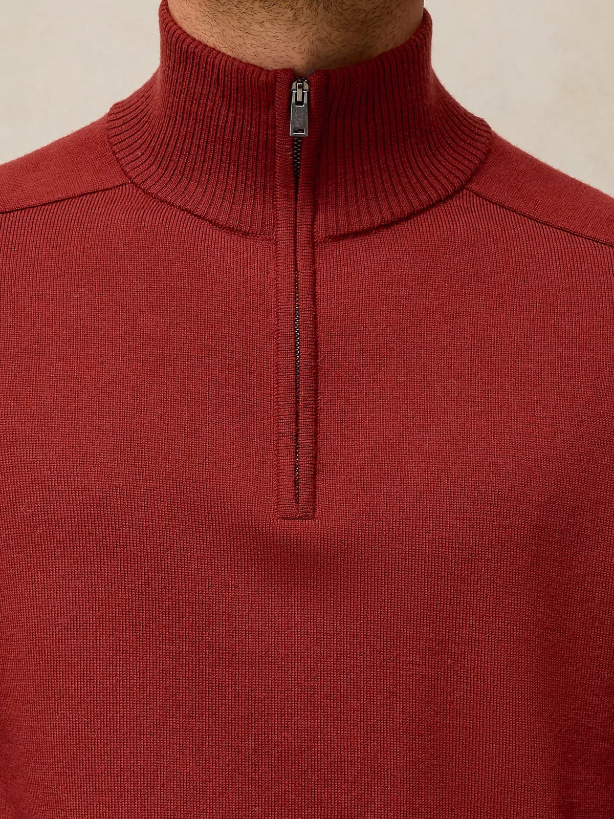 White Stuff Conway Merino Funnel Jumper Dark Red