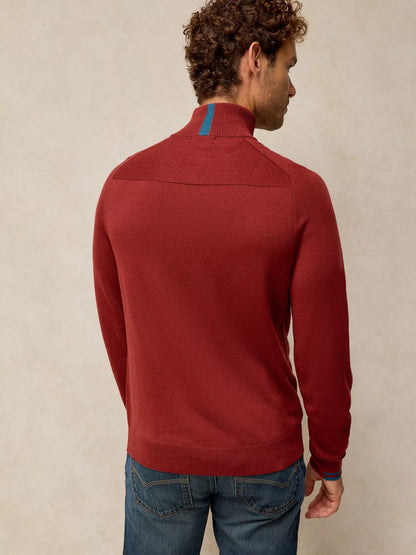 White Stuff Conway Merino Funnel Jumper Dark Red