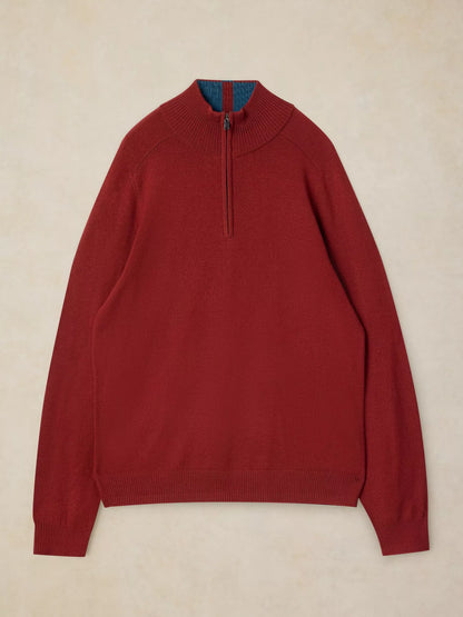White Stuff Conway Merino Funnel Jumper Dark Red