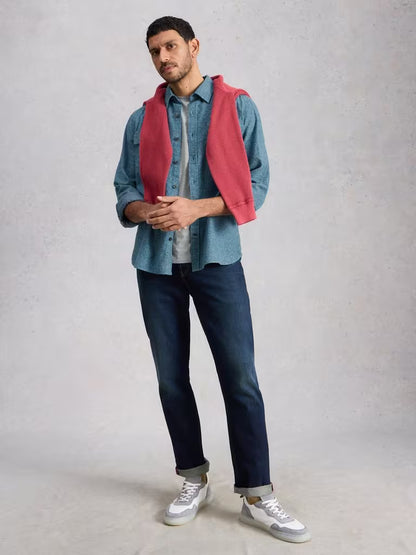 White Stuff Darwen Grindle Shirt Mid Blue