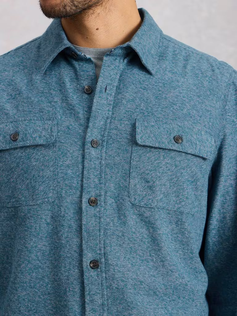 White Stuff Darwen Grindle Shirt Mid Blue