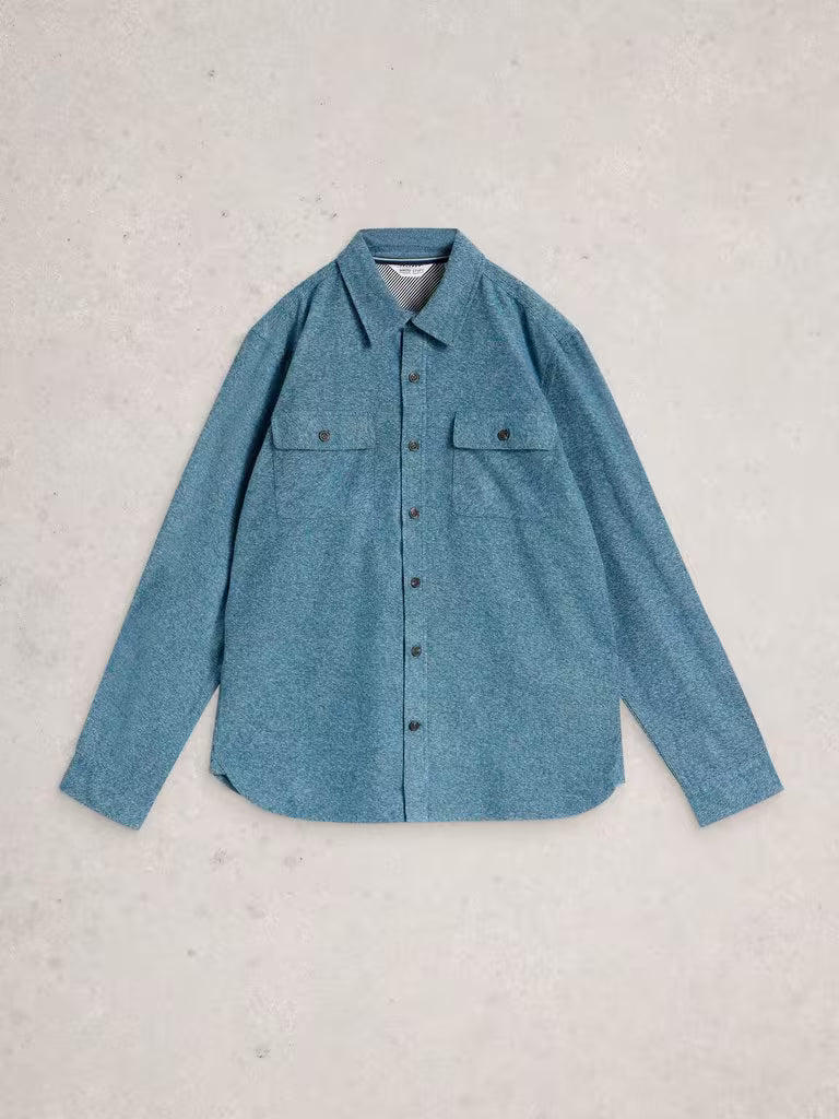 White Stuff Darwen Grindle Shirt Mid Blue