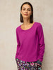 White Stuff Eva Jersey PJ Top Bright Pink
