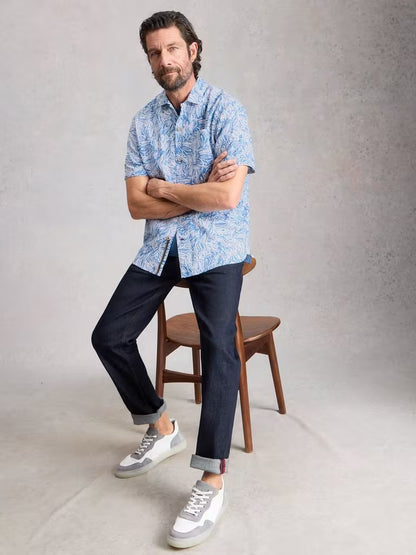 White Stuff Hayle SS Leaf Print Shirt White Print