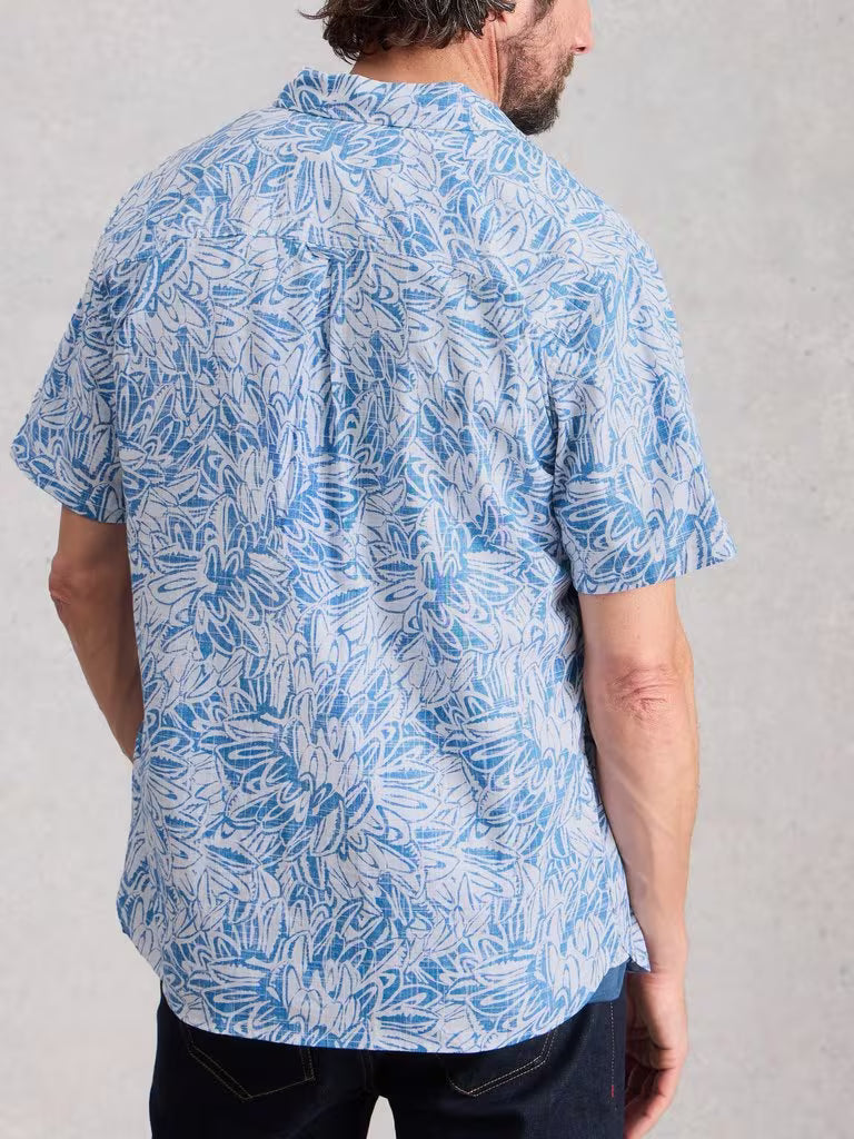 White Stuff Hayle SS Leaf Print Shirt White Print