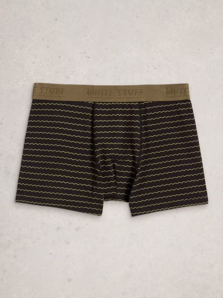 White Stuff Hove 2 Pack Boxers Print Plain Black