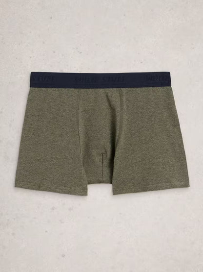 White Stuff Hove 2 Pack Boxers Print Plain Blue