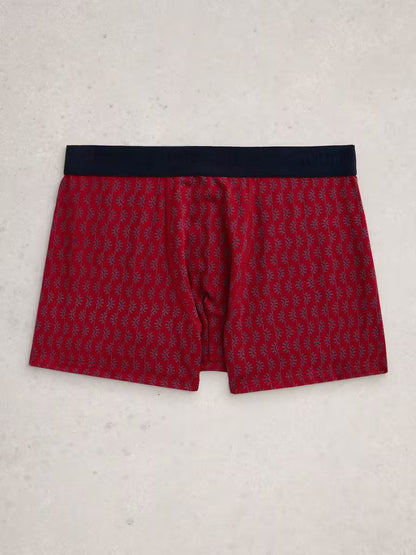 White Stuff Hove 2 Pack Boxers Print Plain Red