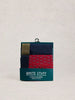 White Stuff Hove 2 Pack Boxers Print Plain Red