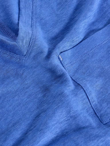 White Stuff Iris Linen Tee Bright Blue