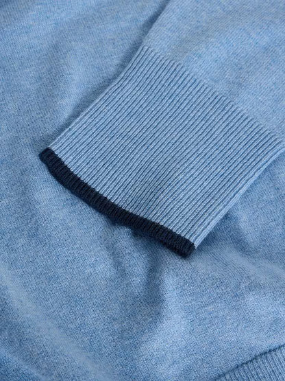 White Stuff Katie Long Sleeve Crew Neck Jumper Mid Blue