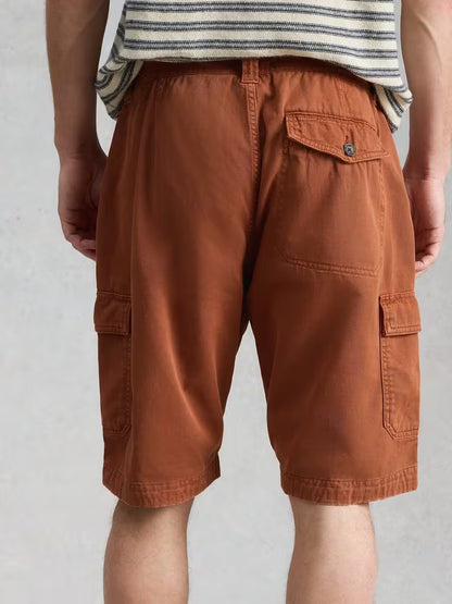 White Stuff Kemble Cargo Shorts Mid Orange