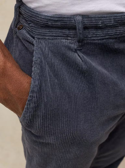 White Stuff Kimber Cord Trousers Dark Grey. Mens Classic Fit trouser that's Full Length and Machine Washable Material: 99% Organic Cotton & 1% Elastane