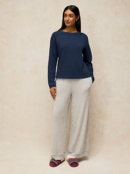 White Stuff Louna Jersey PJ Top Dark Navy