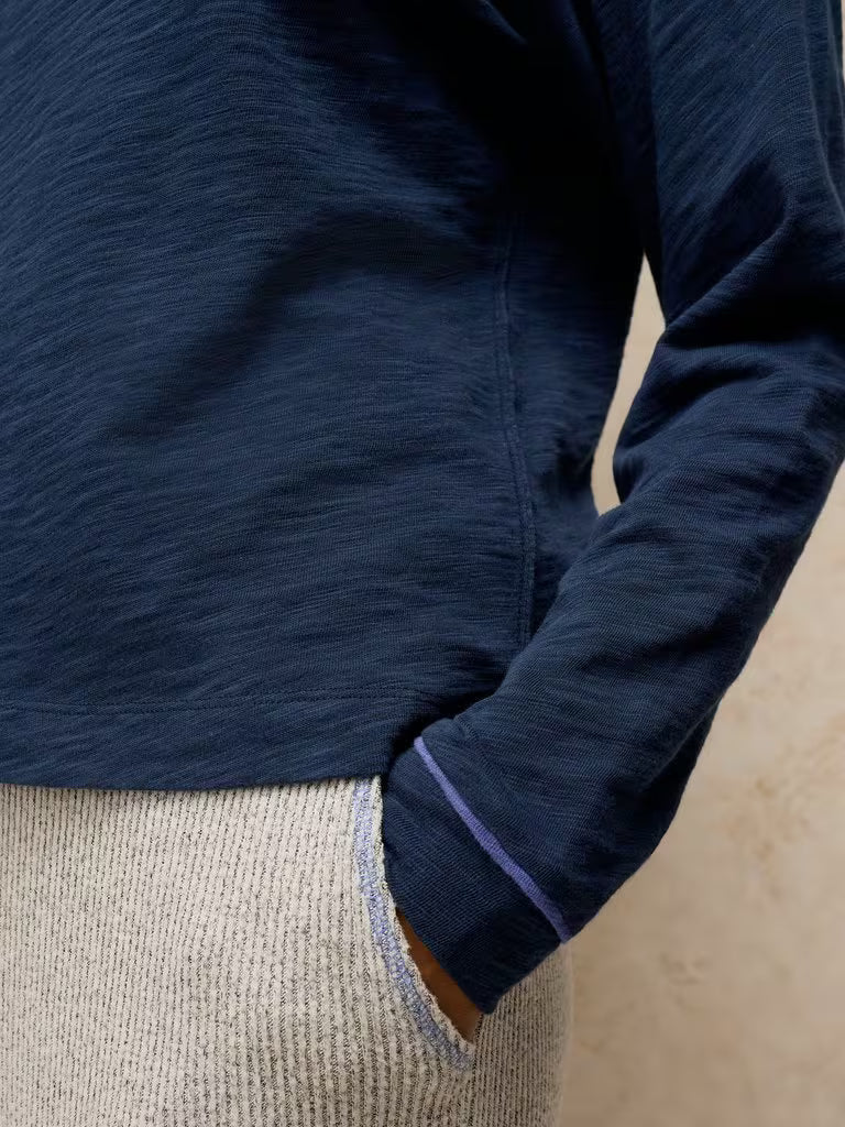 White Stuff Louna Jersey PJ Top Dark Navy