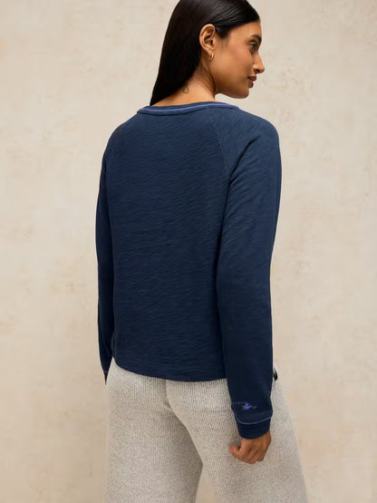 White Stuff Louna Jersey PJ Top Dark Navy